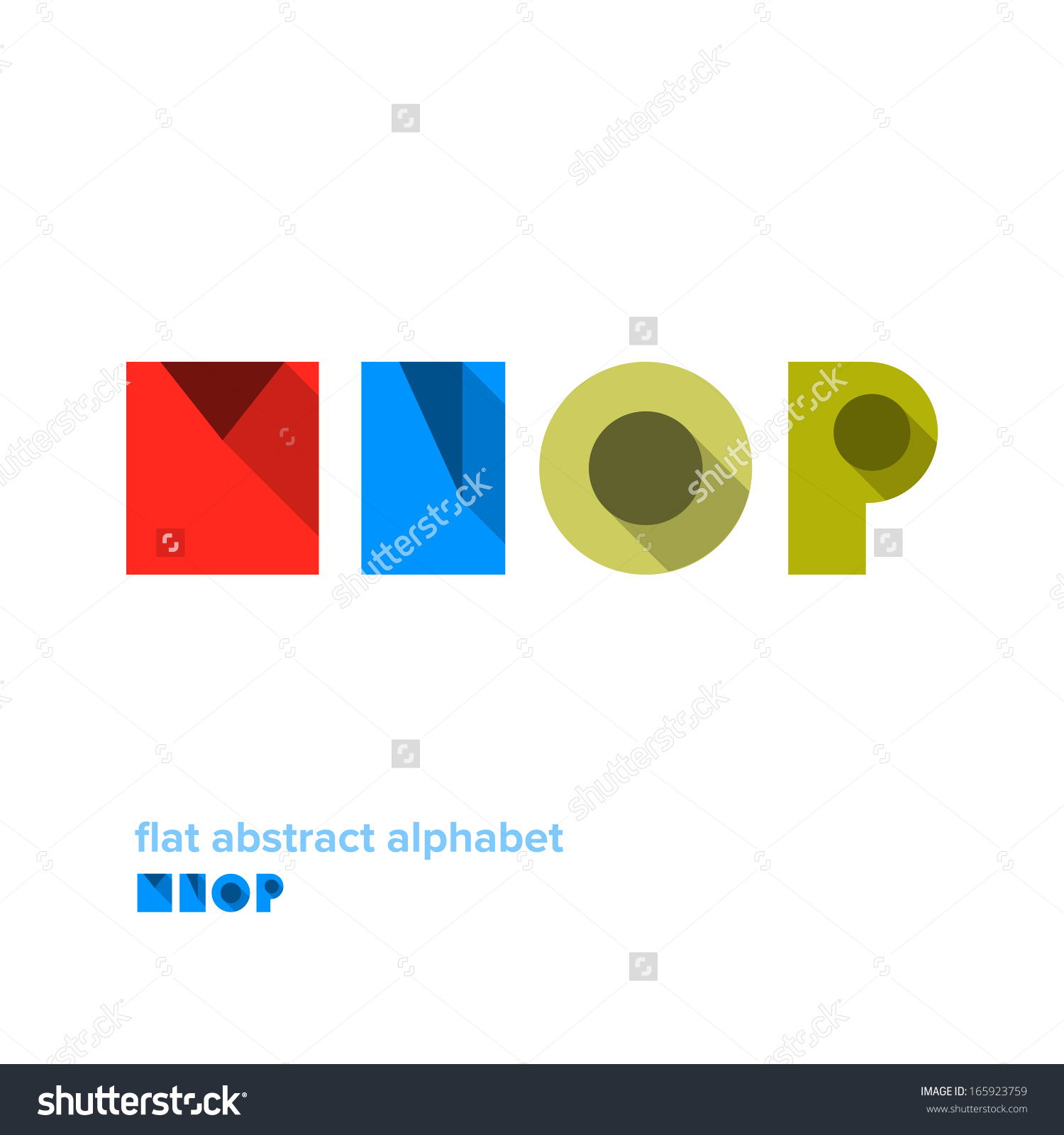 现代抽象彩色字母 平面设计与网页广告的视觉魔法